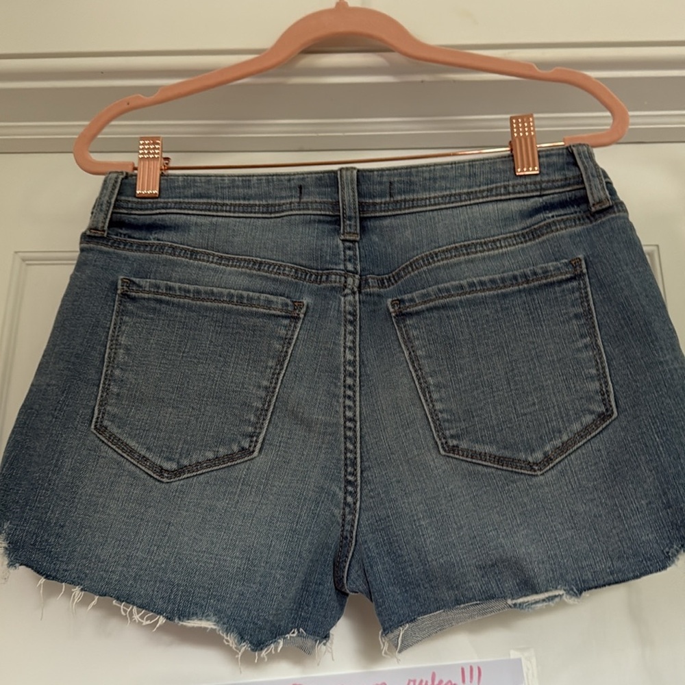 Eunina Blue Distressed Jean Shorts